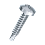 Self-drilling screw with tapping screw thread